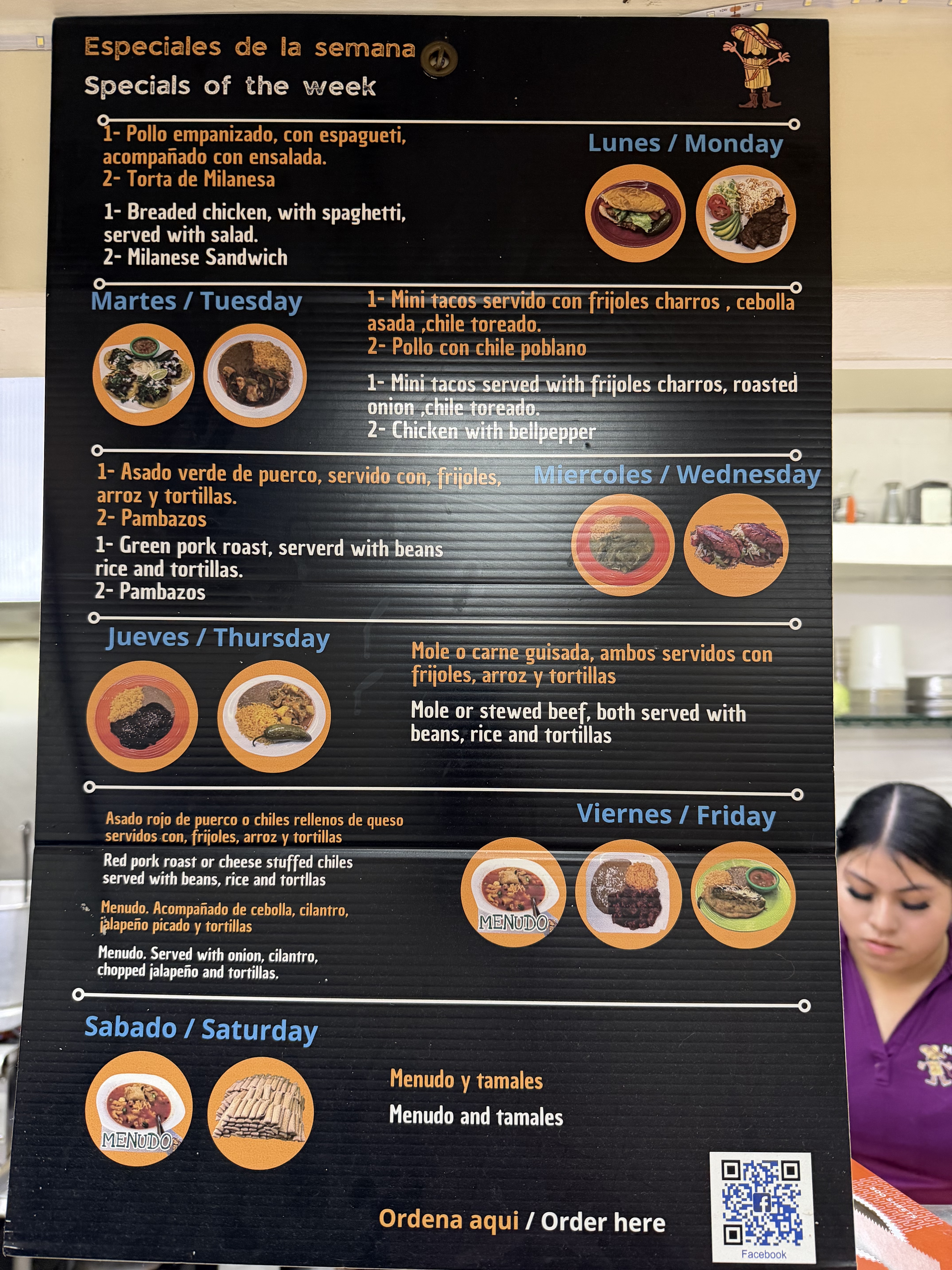 Weekly Specials Board