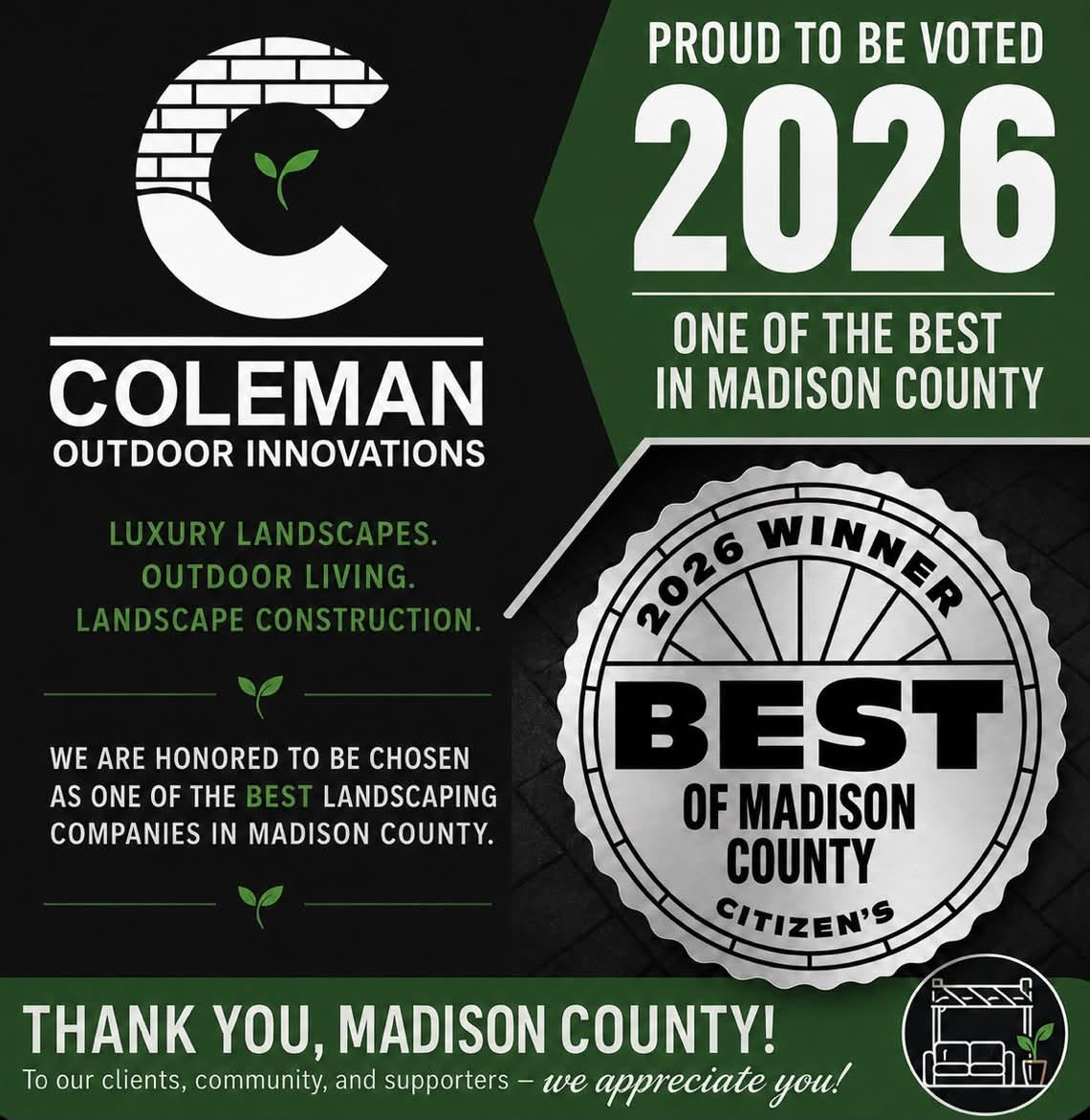 Thank You, Madison County, 2026 Best of Madison County Winner! 🏆