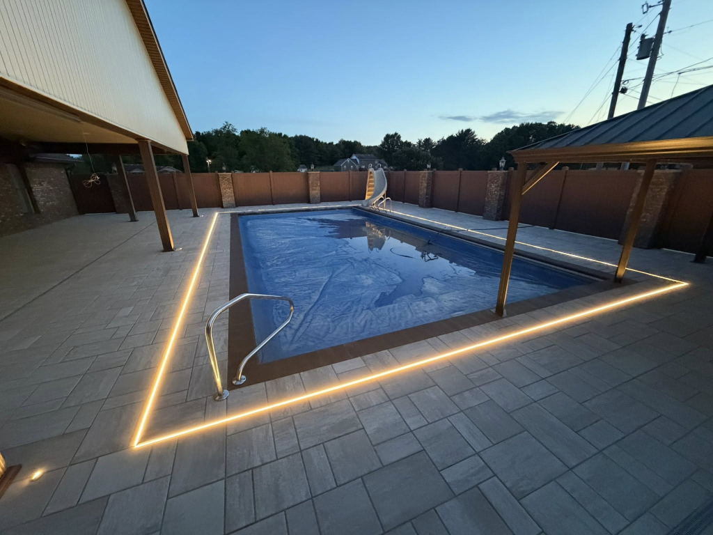 2,500 Sq. Ft. Paver Pool Deck - Techo-Bloc Blu 60 in Caffè Crema 1