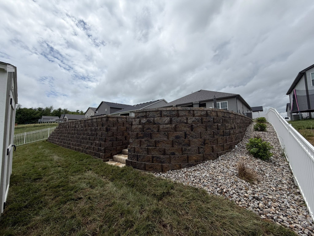 Retaining Wall & Sod - Backyard Transformation Complete! 1