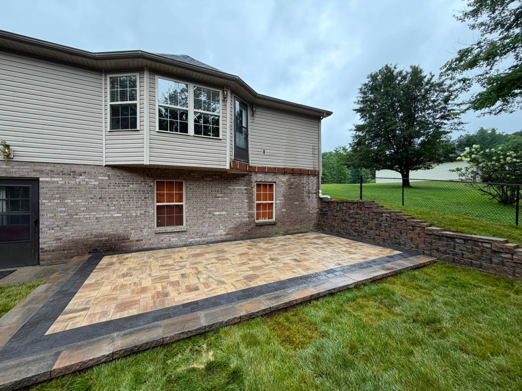 Retaining Wall, Raised Paver Patio & Sod - Weekend Ready! 1