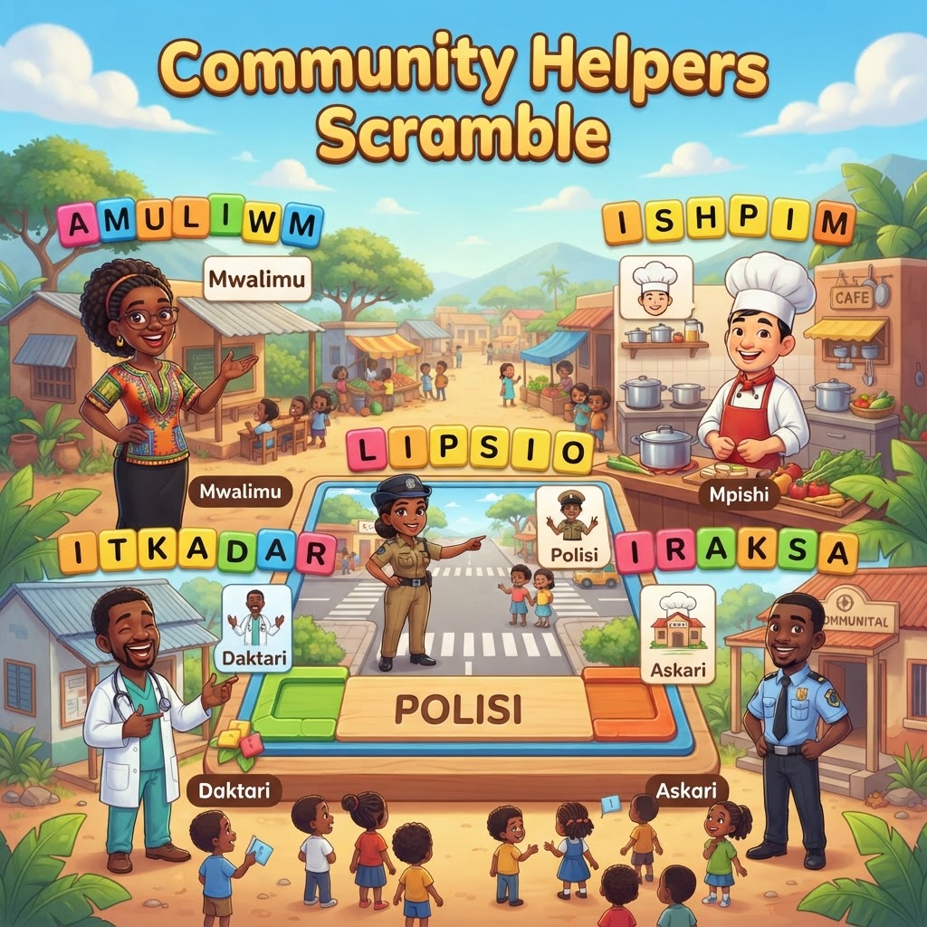 Community Helpers Scramble