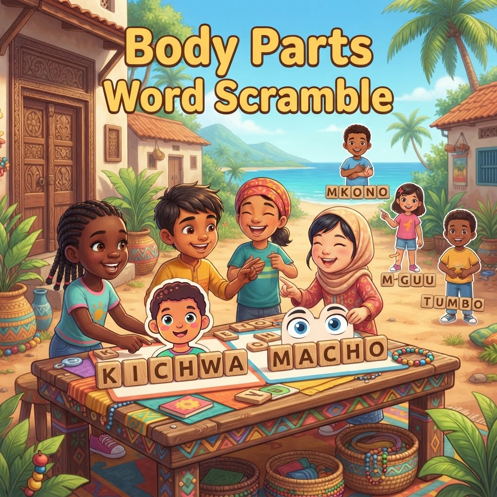 Body Parts Word Scramble