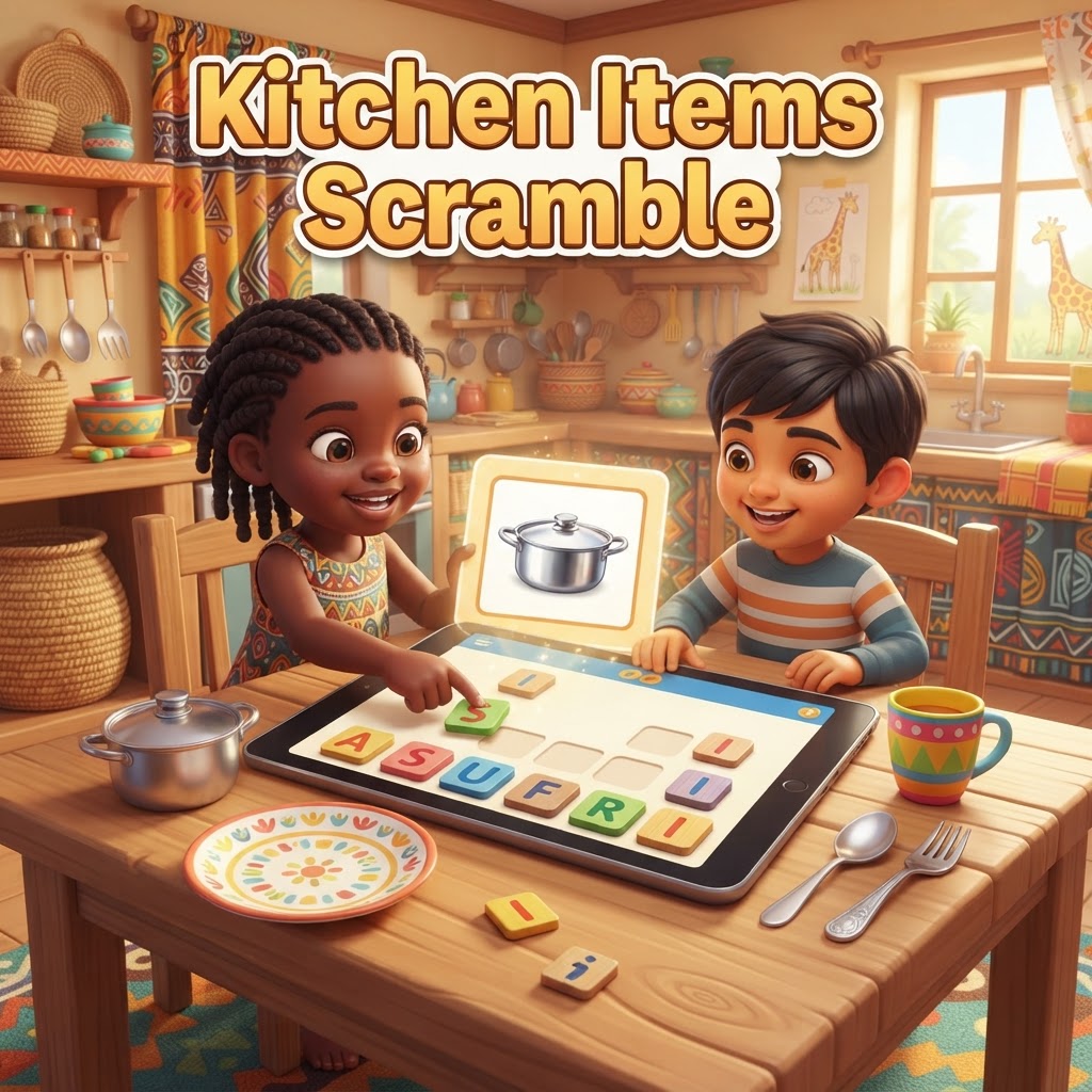 Kitchen Items Scramble
