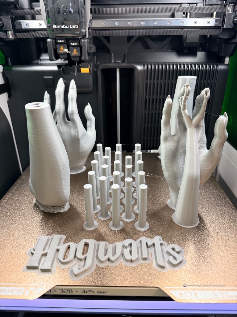 Bambu Lab in action — full bed print session