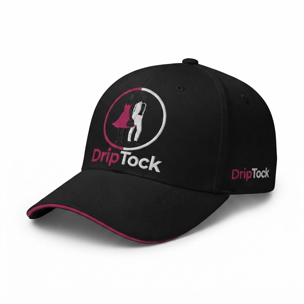 DripTock Couple Crest Black Cap