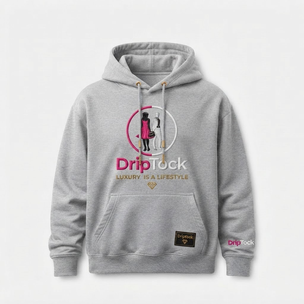 DripTock Gray Luxury Hoodie