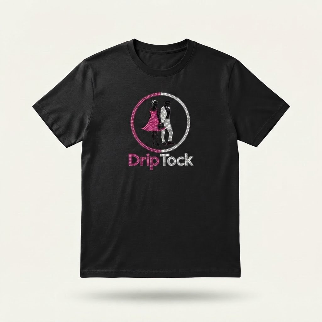 DripTock Bling Black Tee