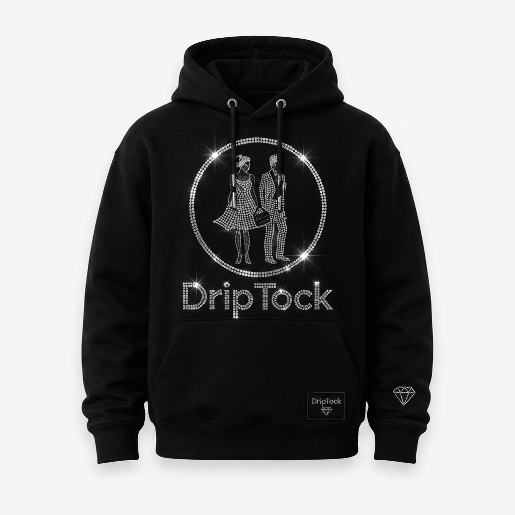 DripTock Ice Bling Black Hoodie