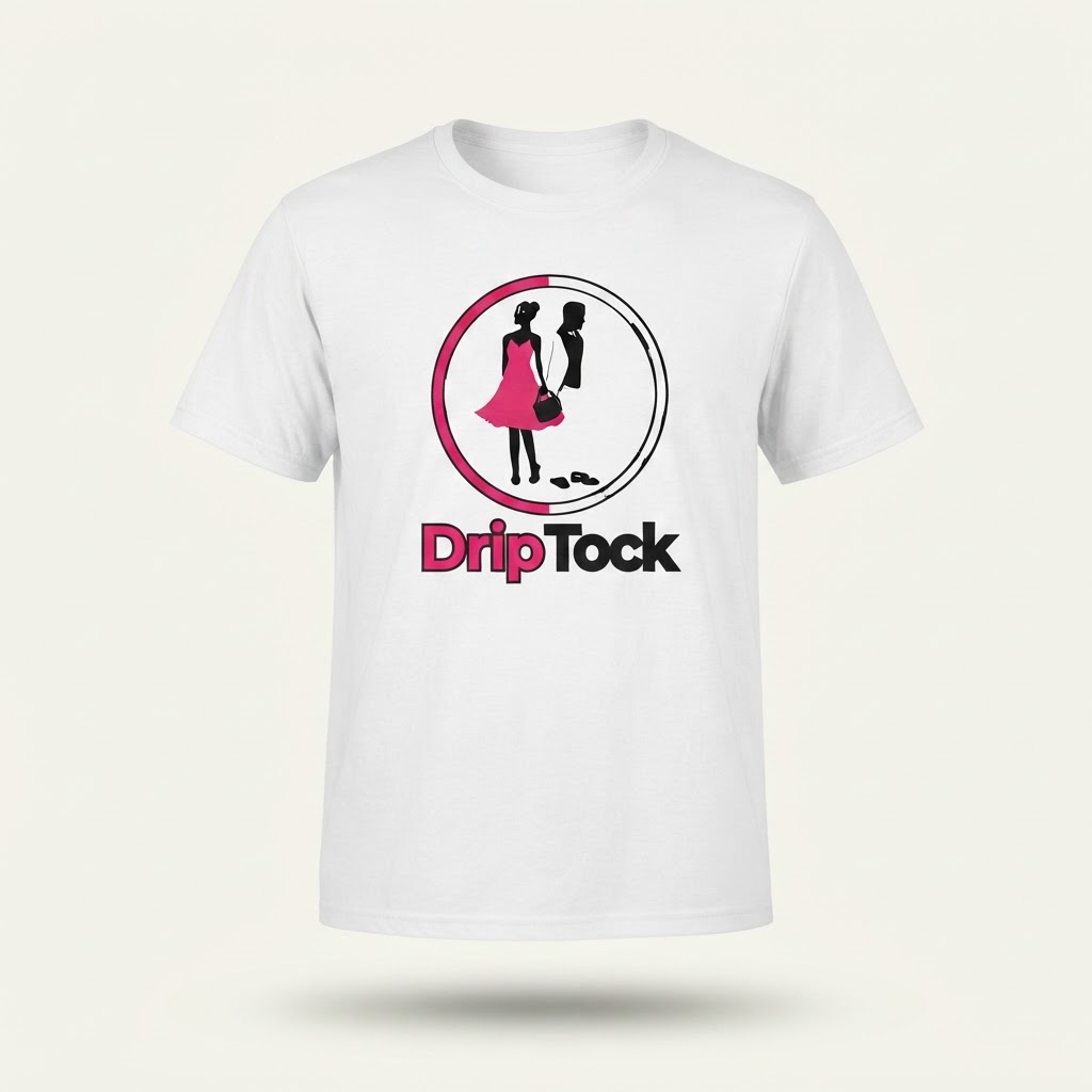 DripTock Couple Crest White Tee
