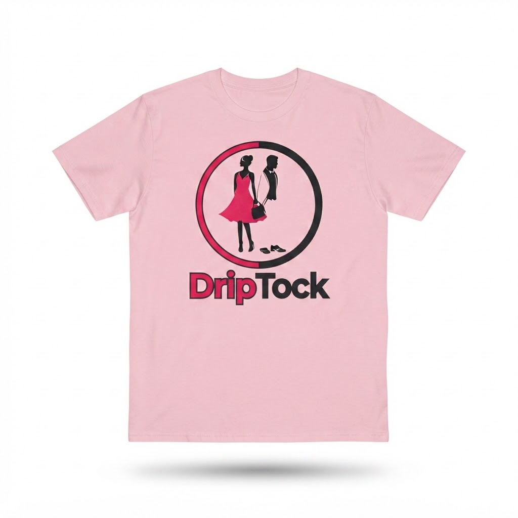 DripTock Couple Crest Pink Tee