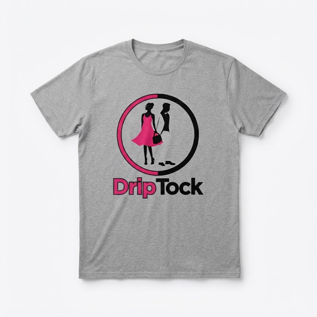 DripTock Couple Crest Heather Grey Tee
