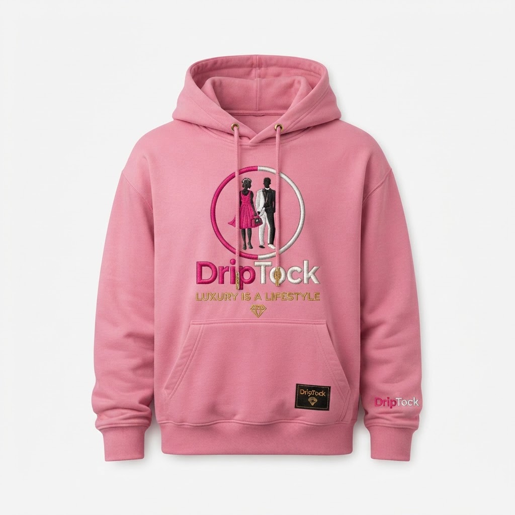 DripTock Pink Luxury Hoodie
