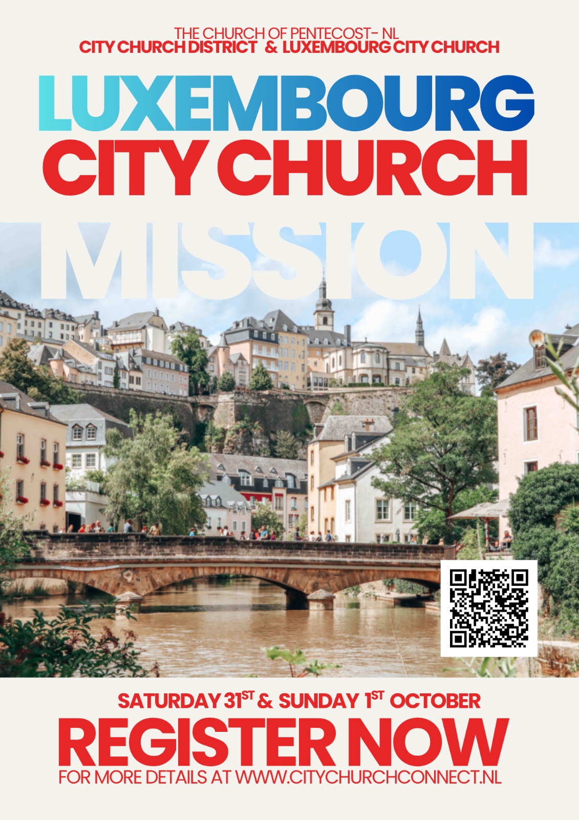 Luxembourg City Church Mission flyer