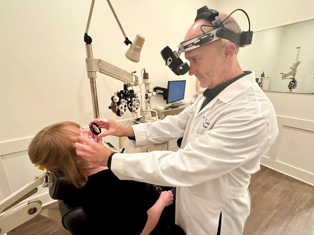 Eye exam in progress at Rayner Eye Clinic