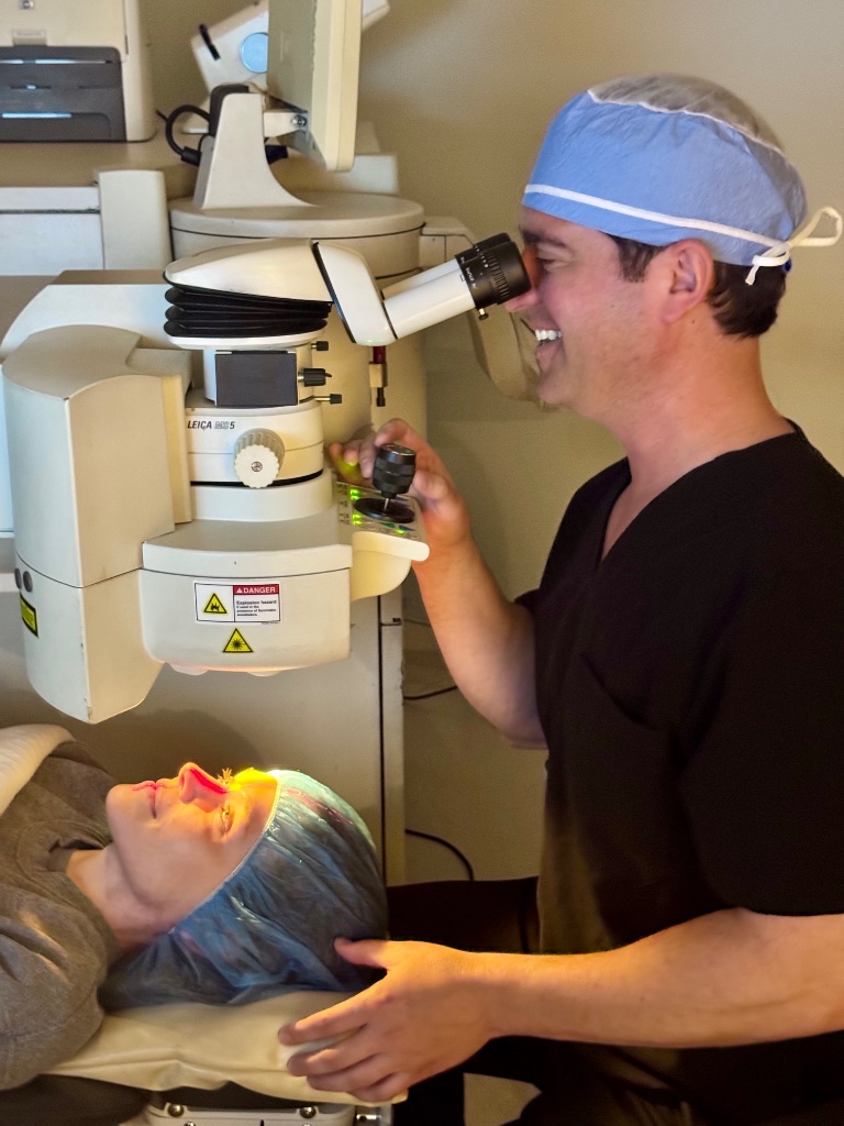 LASIK surgery in progress