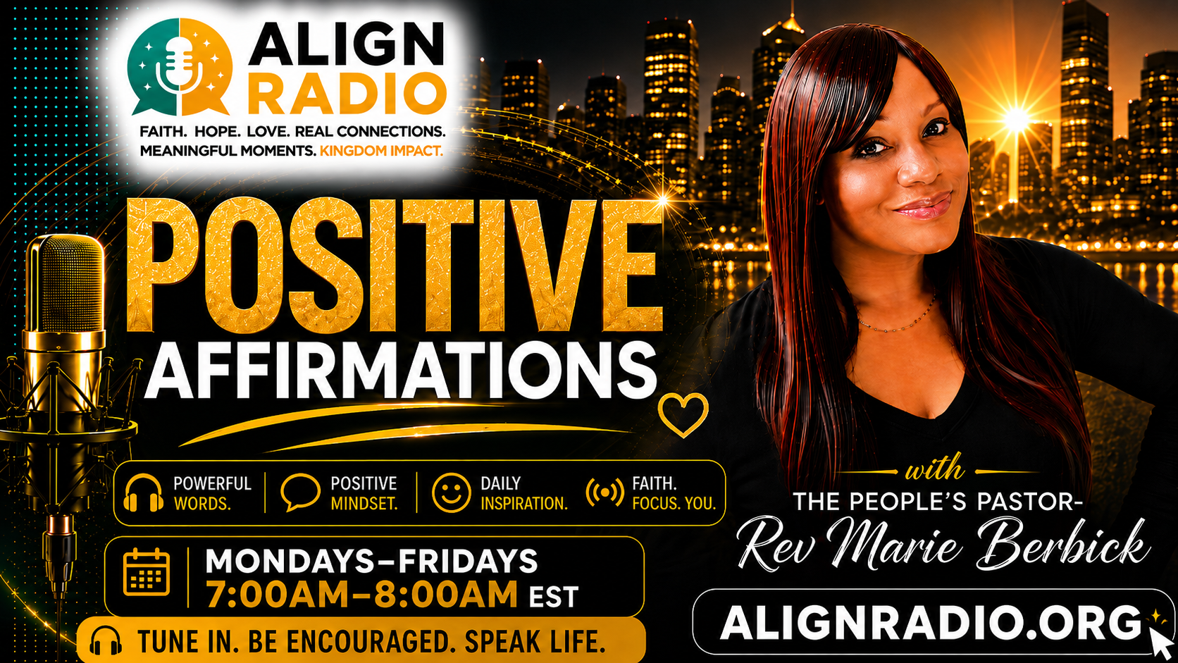 Positive Affirmations with Rev Marie Berbick on Align Radio