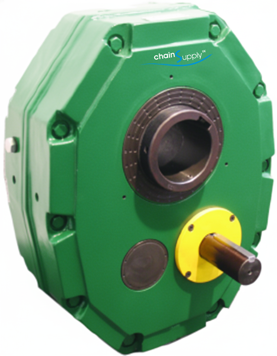 SMGU-G13-XPLUS - Green X-PLUS SMSR Shaft Mounted In-Line Gear Unit G13:1 75mm Bore