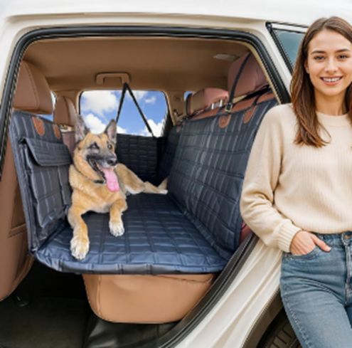 Black - Dog/Car Back Seat Protector and Extender