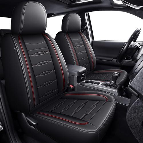 Toyota Tacoma (2005-2023) - Black/Red Truck Seat Covers (Full Set)