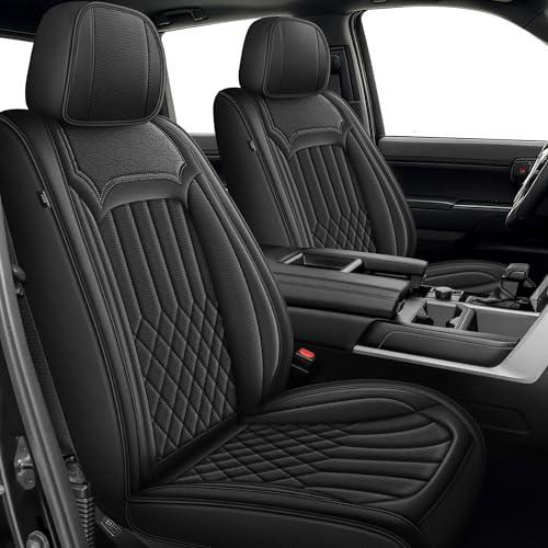 Toyota Tundra Crew Max Double Cab SR5 - Black Truck Seat Covers (Full Set)