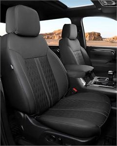 Chevy Silverado Crew Cab - Black Truck Seat Covers (Full Set)