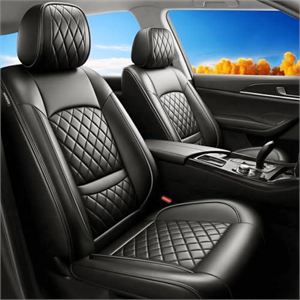 Chevy/Chevrolet Colorado 2015-2026 (Only Fits 5 Seats) - Full Set Leather Seat Covers (Black)