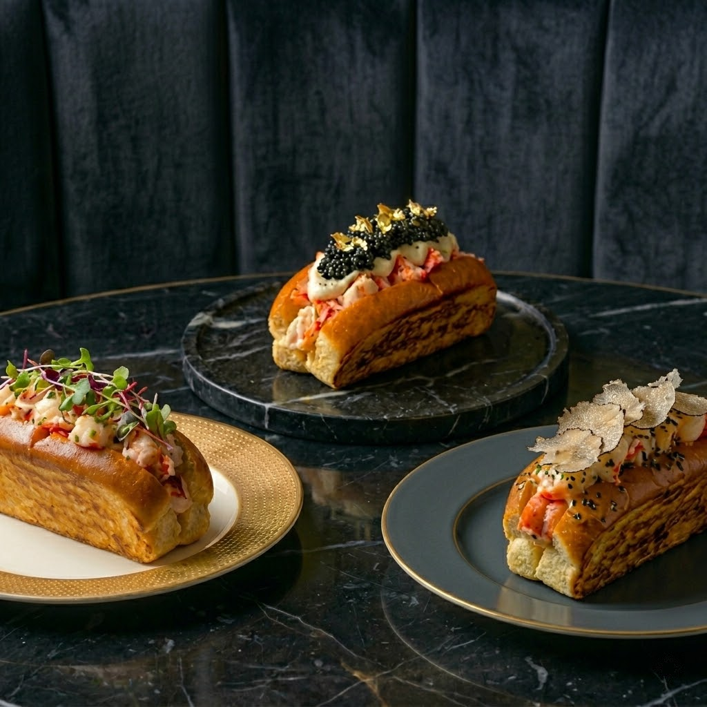 Signature lobster rolls trio presentation