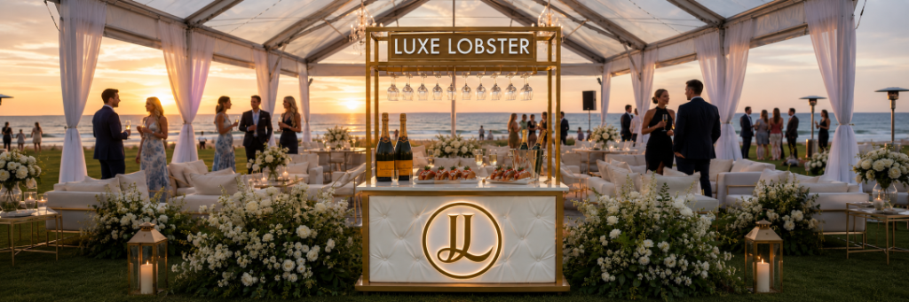 Luxe Lobster Cart at Outdoor Wedding Reception