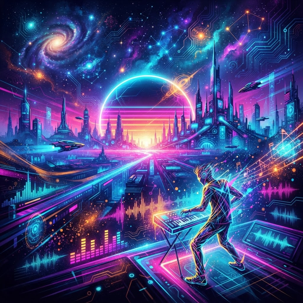Cybernetic Horizon Futuristic Synth