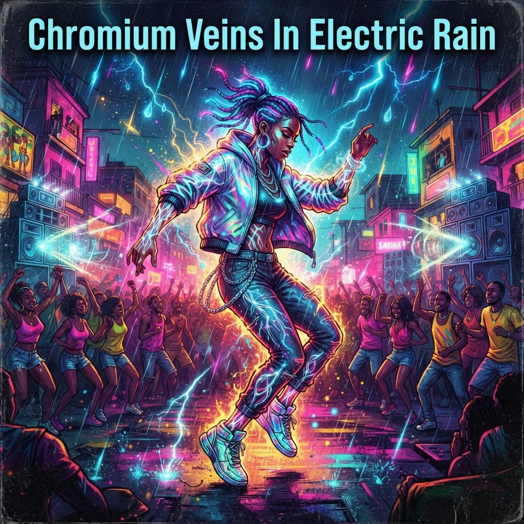 Chromium Veins In Electric Rain