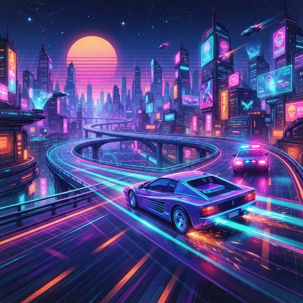 Midnight Neon Synthwave Chase