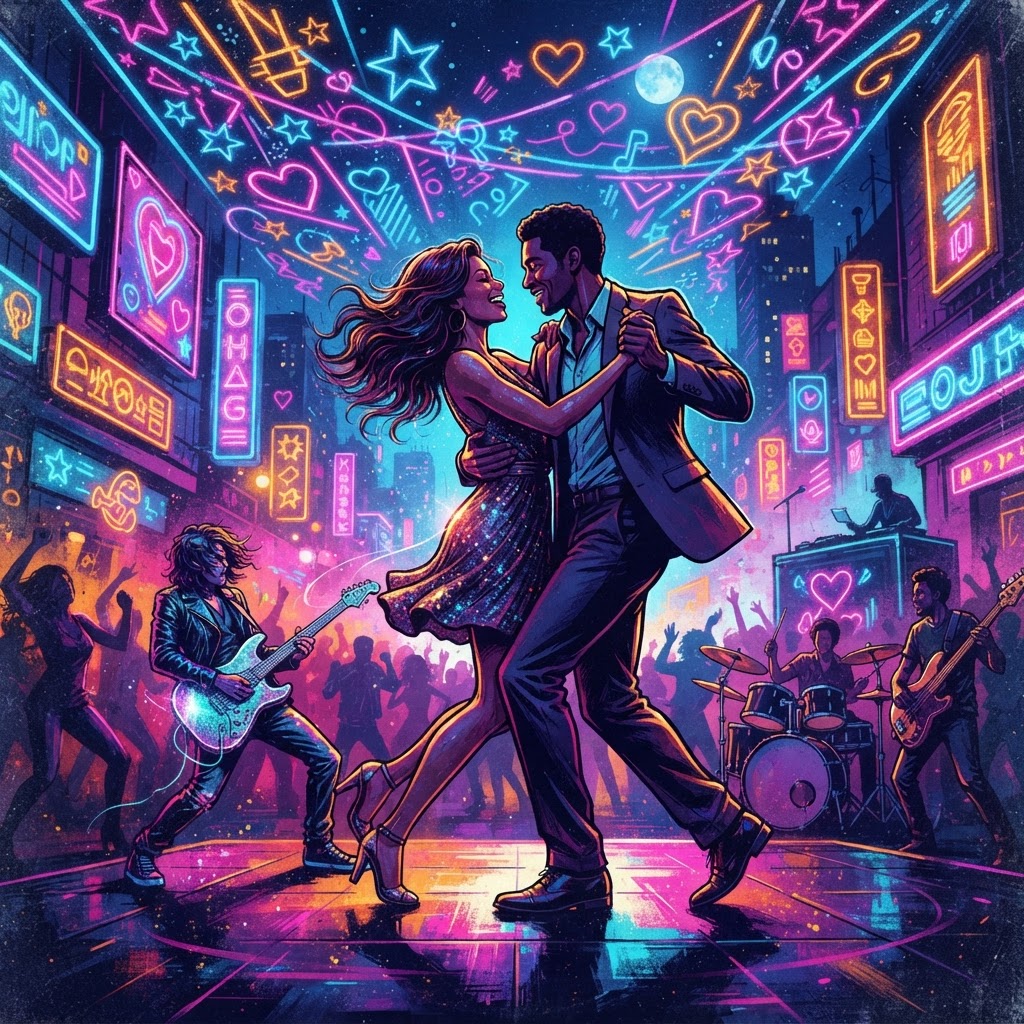Midnight Vows Under Neon Lights