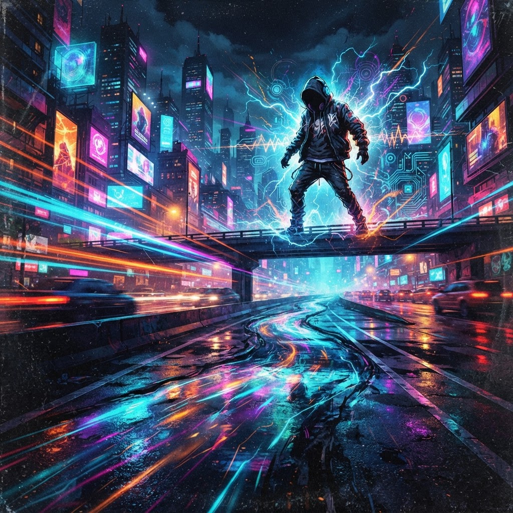 Voltage Glare On Asphalt Rivers