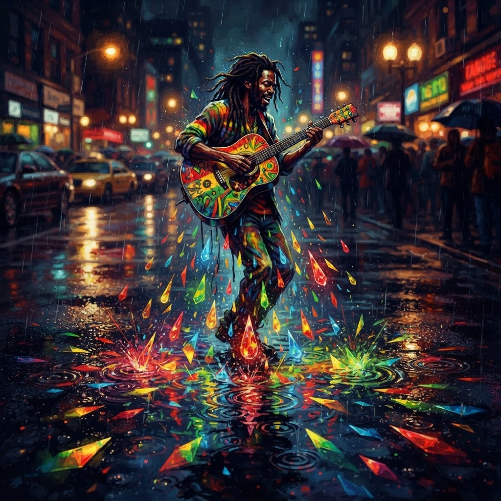 Prisms Dancing Upon Asphalt Rain