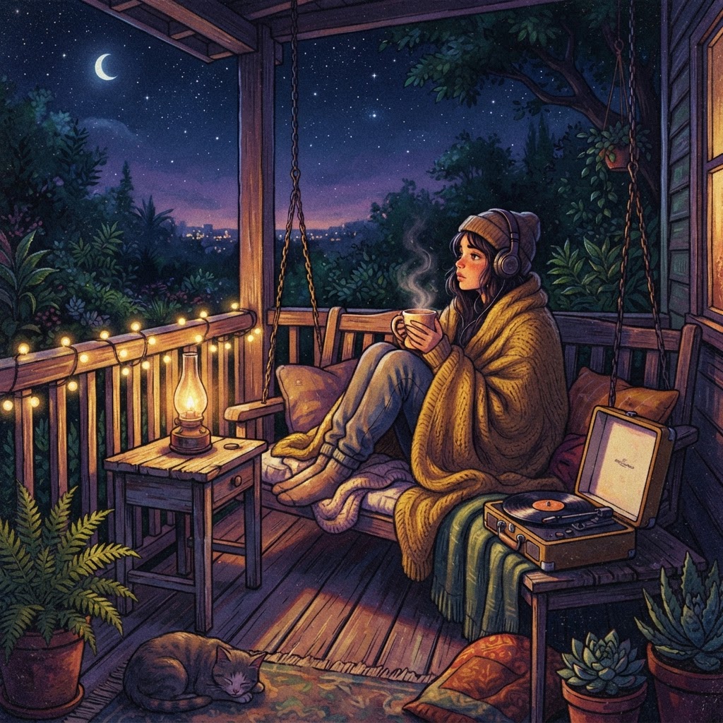Midnight Coffee On The Porch