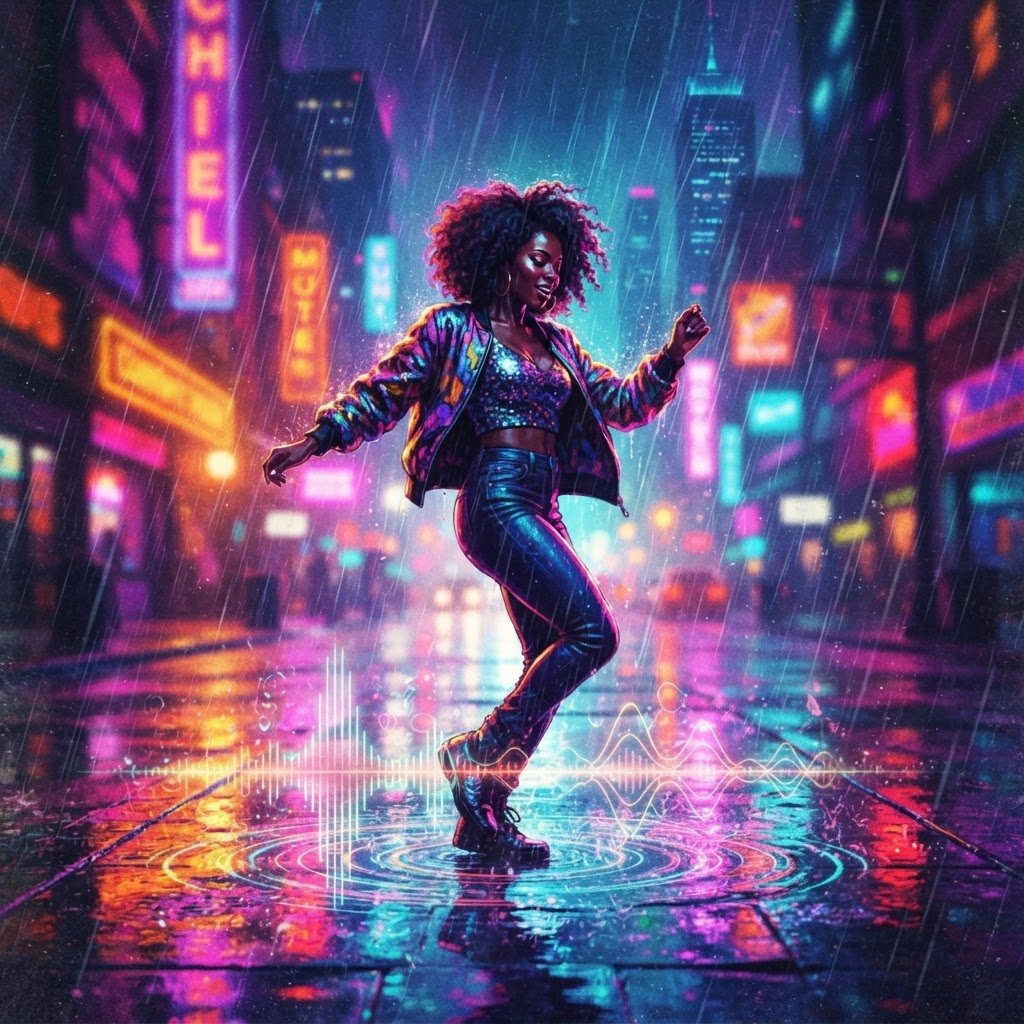 Neon Echoes In The Rain