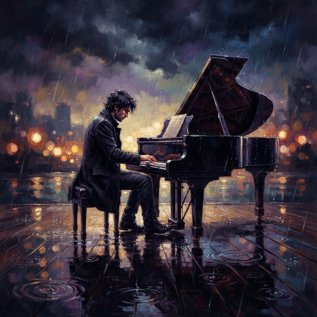 Melancholic Rain Cinematic Piano