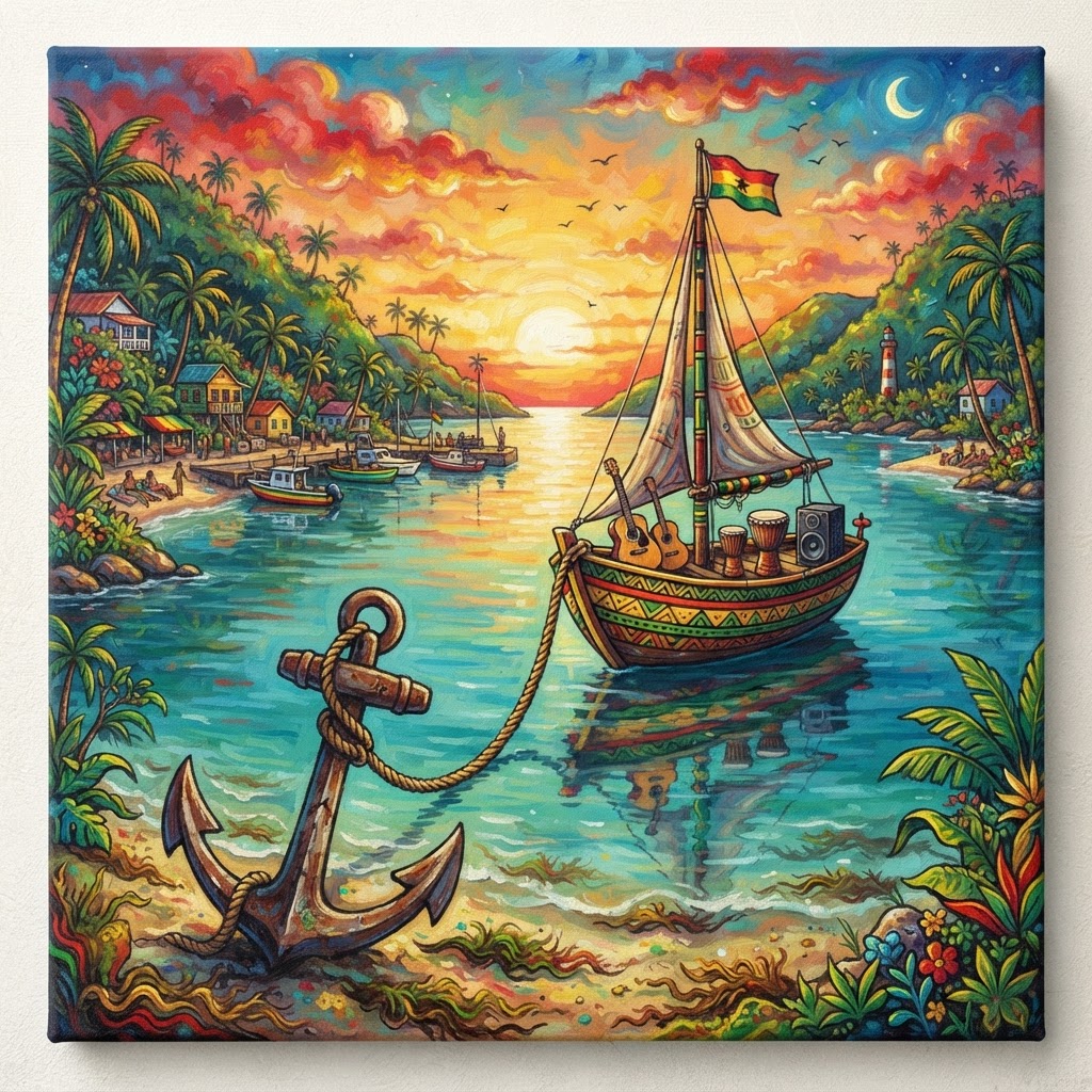 Anchors Held In Quiet Harbor