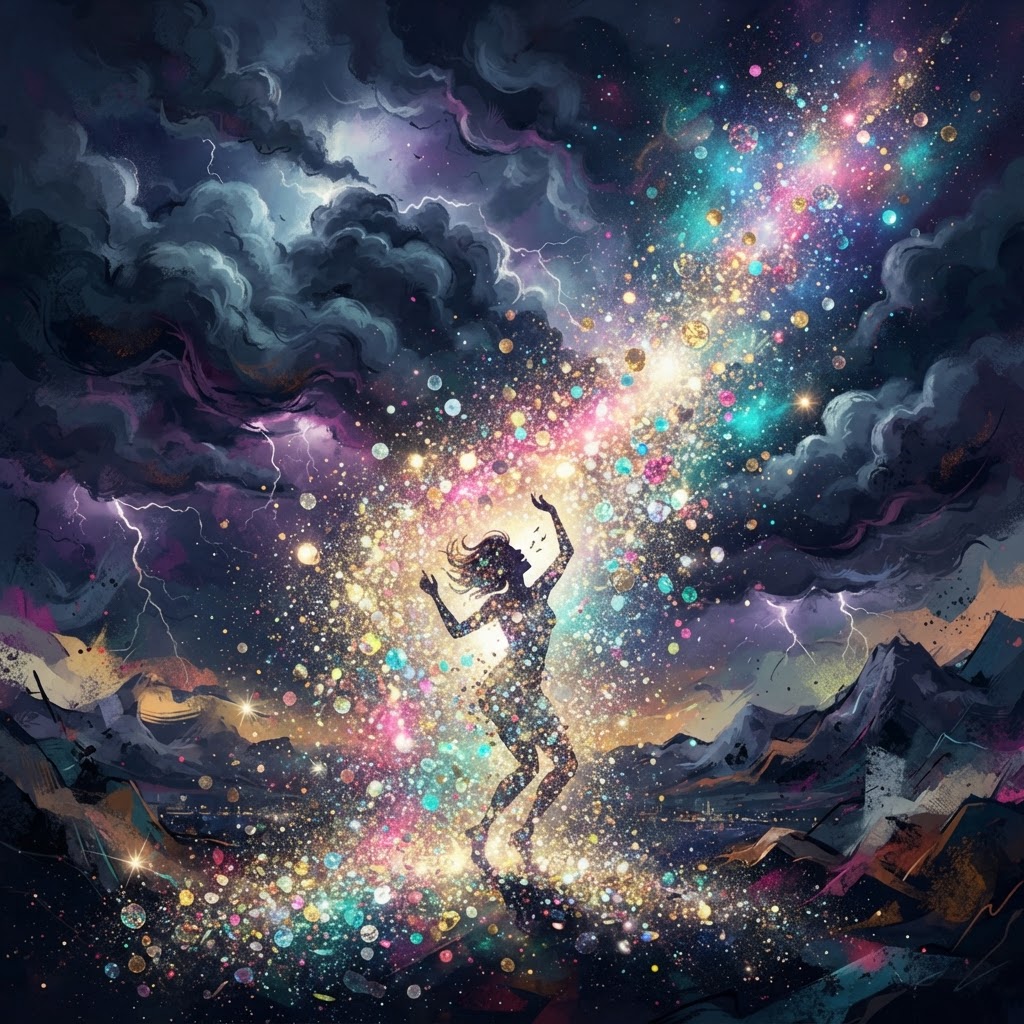 Glitter Under Heavy Storm Clouds