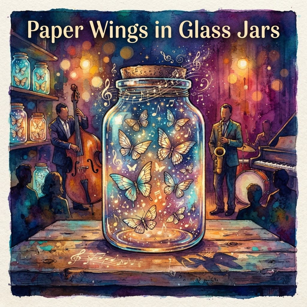 Paper Wings in Glass Jars