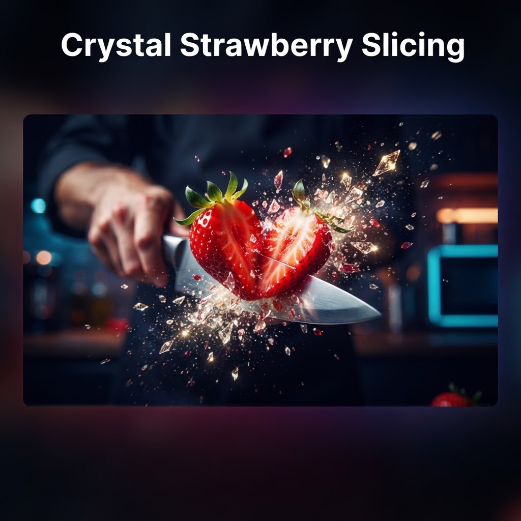 Crystal Strawberry Slicing