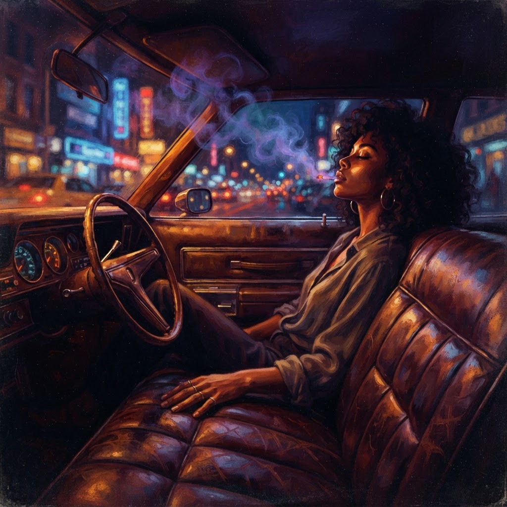 Midnight Haze Over Leather Seats