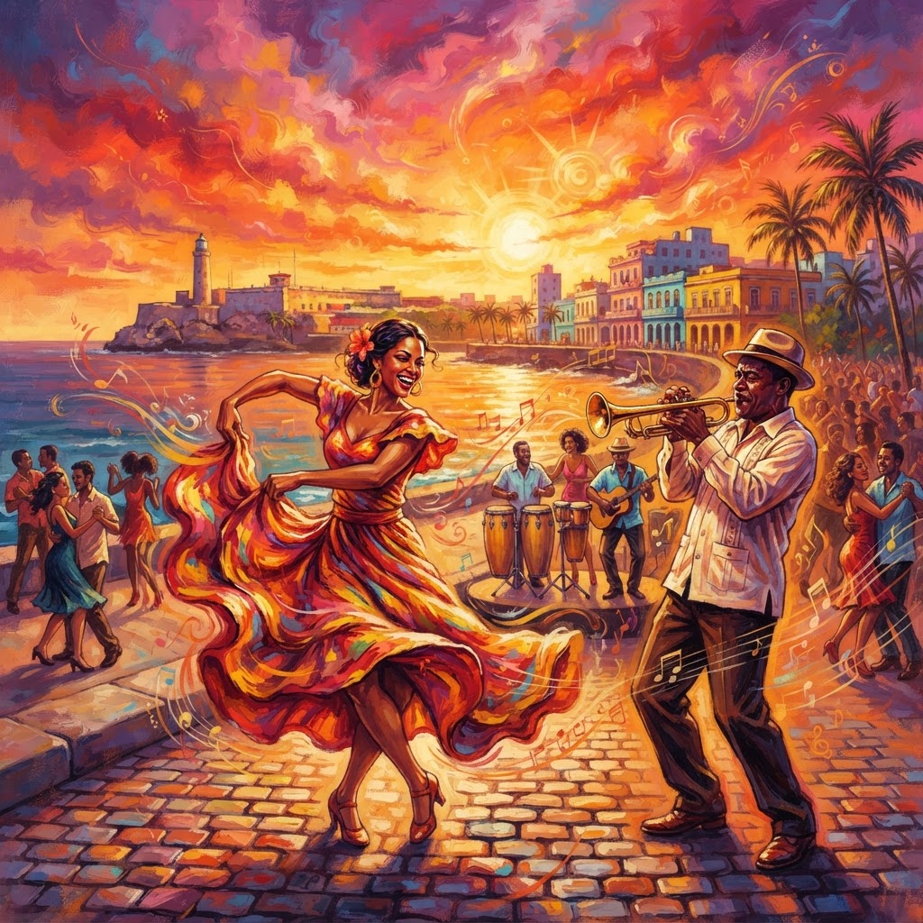 Fiery Havana Sunset Latin Rhythm