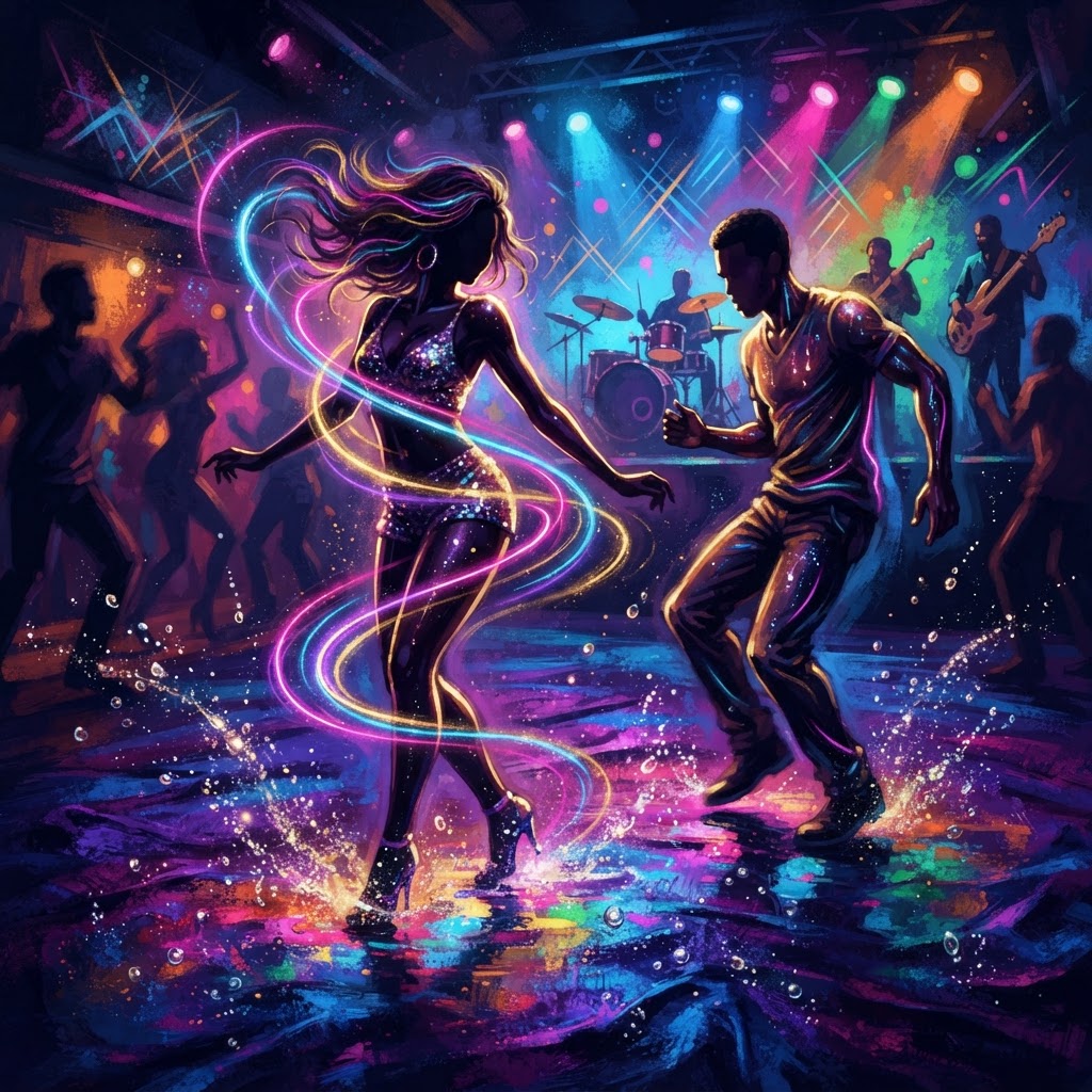 Neon Sweat On Velvet Floors