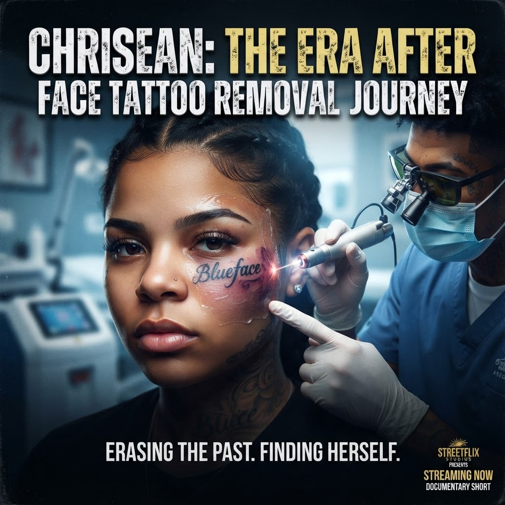 Chrisean got her face tatt of blue face removed
