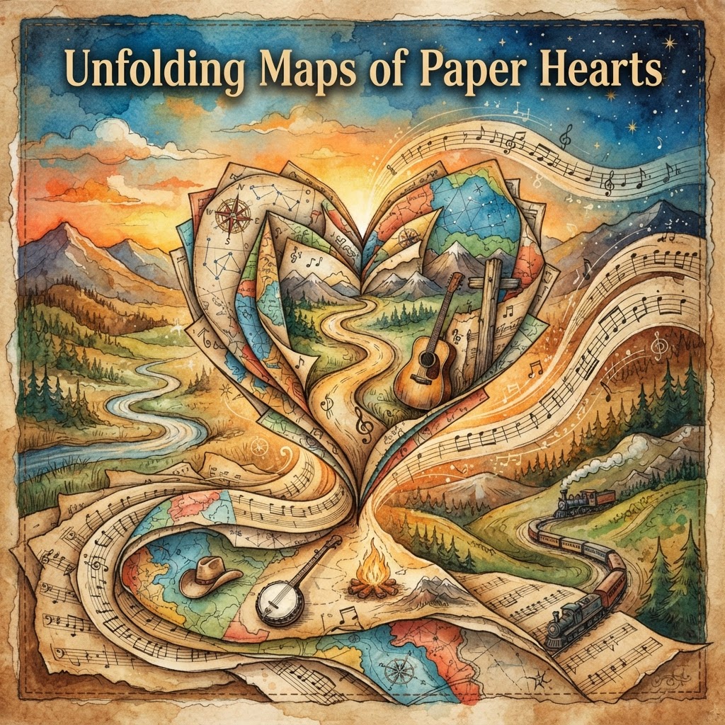 Unfolding Maps of Paper Hearts