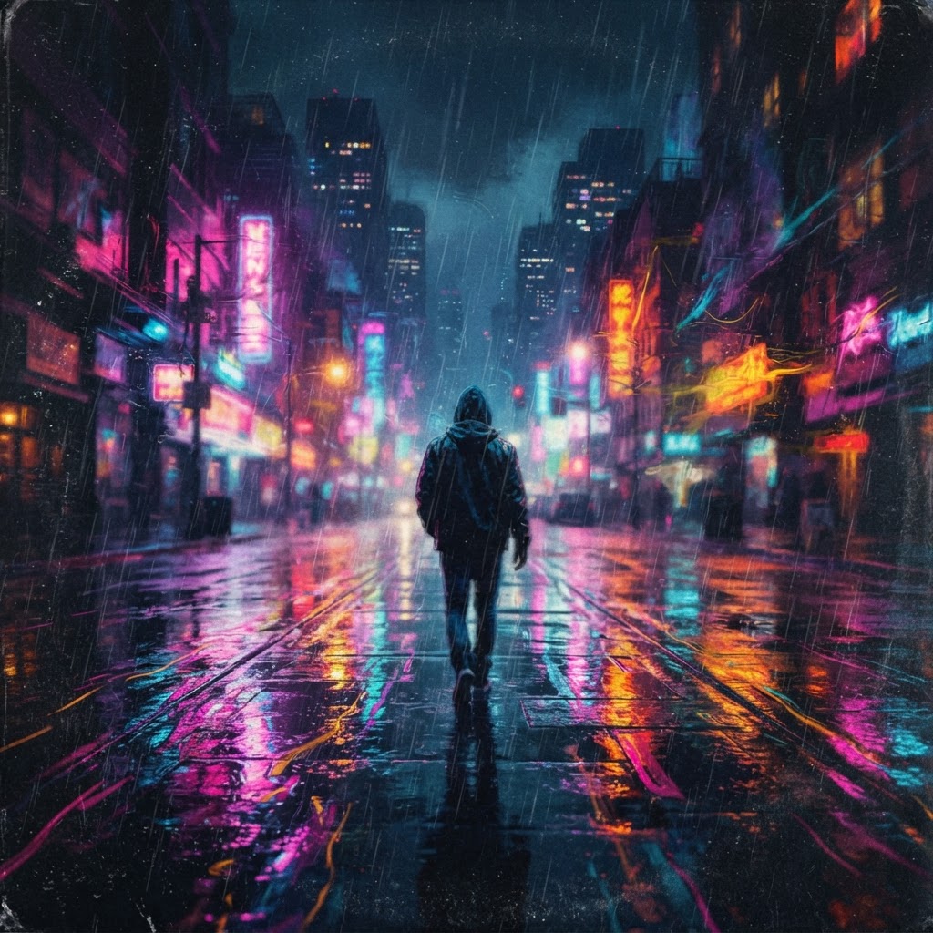 Neon Echoes In The Rain