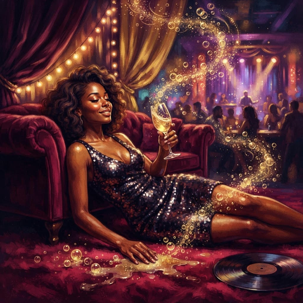 Champagne Bubbles And Velvet Floors