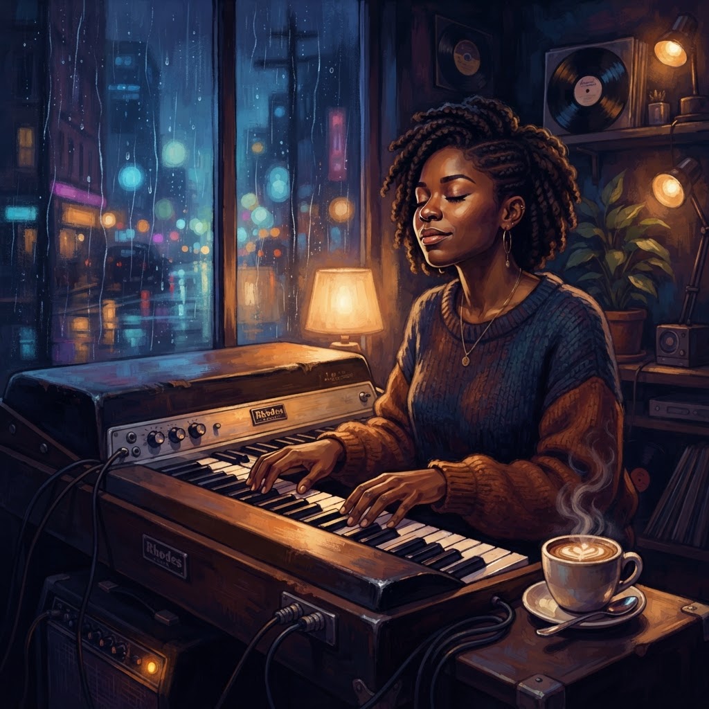 Midnight Coffee and Soft Rain